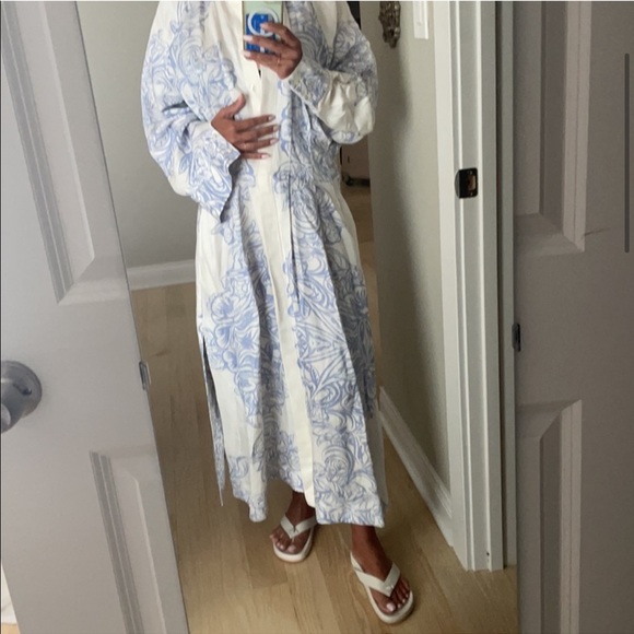 H&M Premium Collection Long Sleeve Shirt Dress, Sz Small - Picture 4 of 7